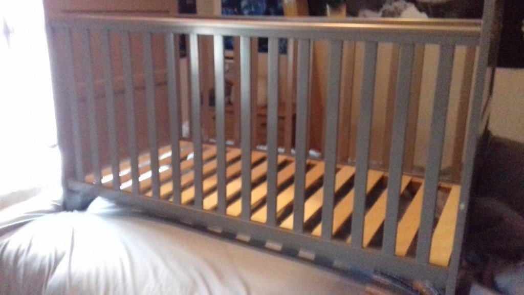 obaby grace cot bed grey